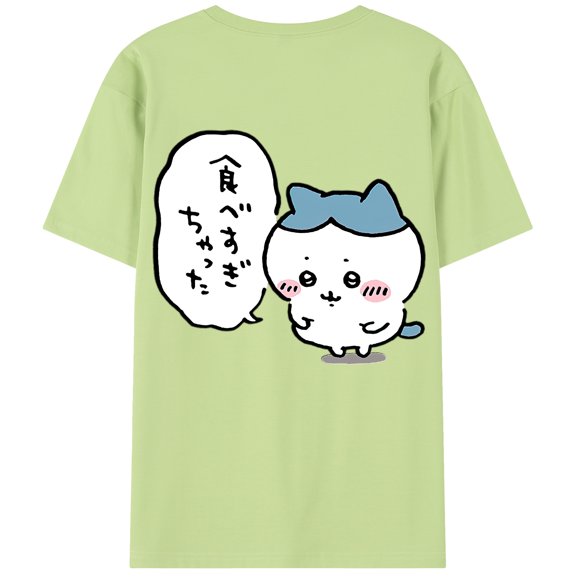 （画像用） ちいかわ ハチワレ Chii-kawa hachiware 綿100％半袖Tシャツ（背面プリント）